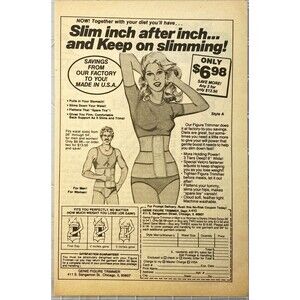 Genie Figure Trimmer "Slim Inch after inch-Keep Slimming" Vintage Print Ad 1982